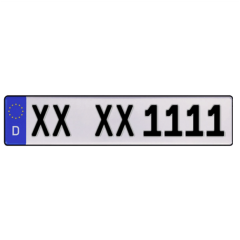 Nummernschild für DE