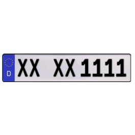 Nummernschild für DE