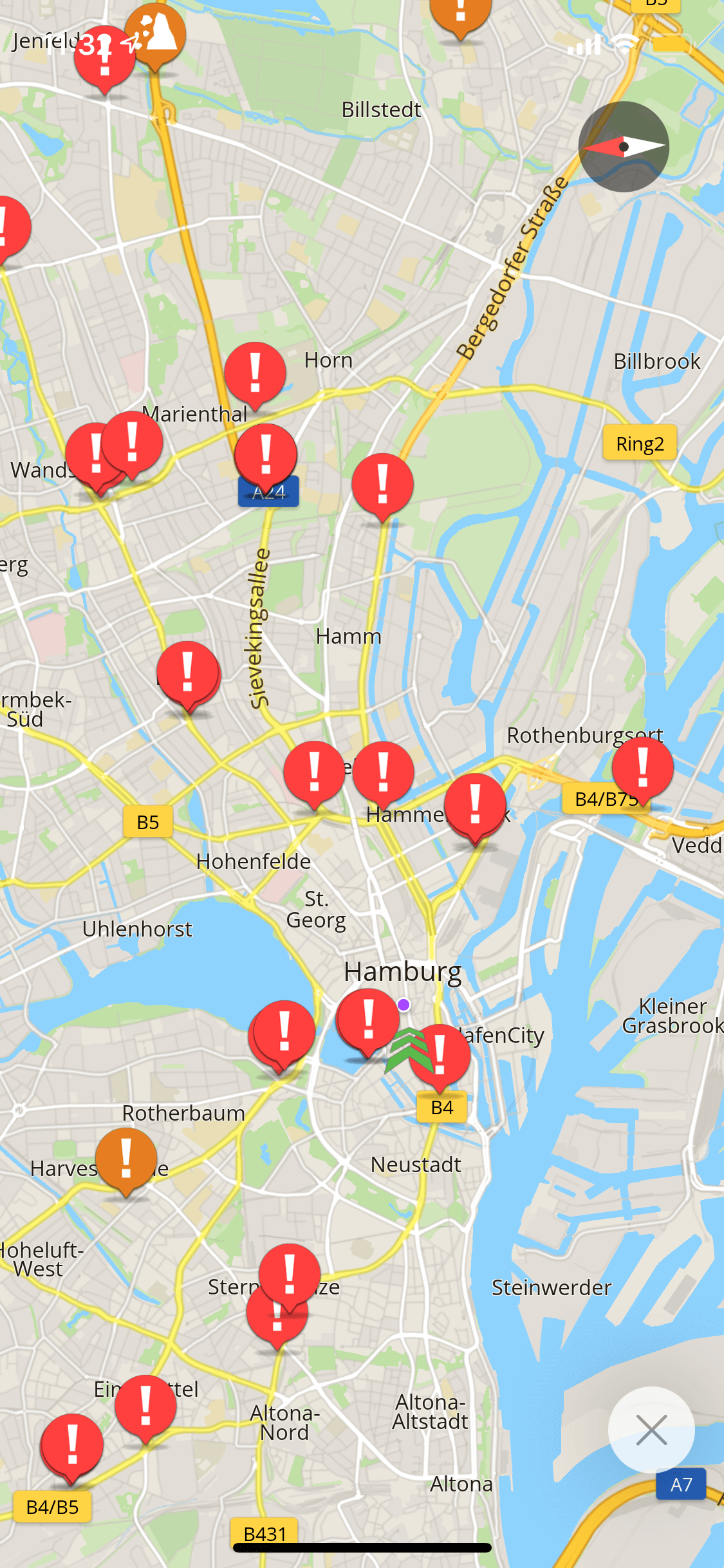 OOONO Co-Driver Verkehrsalarm Gefahren Straßenverkehr Blitzer.de