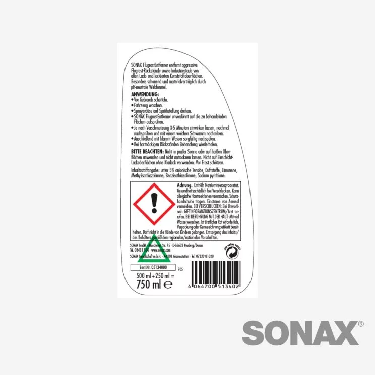 SONAX SONAX FlugrostEntferner Rost, 500 Ml 05132000 05132000