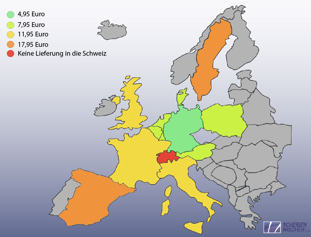 Lieferländer und Versandkosten scheibenwischer.com Lieferländer und Versandkosten scheibenwischer.com