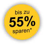 bis zu 55% sparen